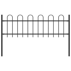 vidaXL Puutarha-aita BOXTEL kaarella ter&auml;s 170x60 cm musta