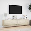 vidaXL TV-seinäkaappi LED-valoilla Sonoma-tammi 180x31x38 cm