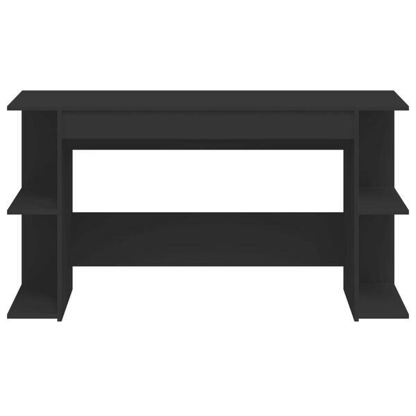 vidaXL Ty&ouml;p&ouml;yt&auml; musta 140x50x75 cm tekninen puu