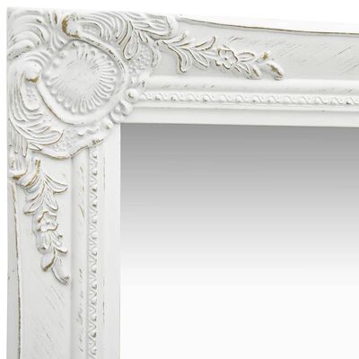 vidaXL Seinäpeili barokkityylinen 40x40 cm valkoinen