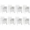 vidaXL Piharuokailu setti 9 pcs Valkoinen Polypropeeni
