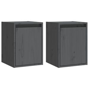 vidaXL Sein&auml;kaapit 2 kpl harmaa 30x30x40 cm t&auml;ysi m&auml;nty