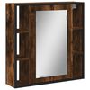 vidaXL Kylpyhuoneen peilikaappi savutammi 60x16x60 cm tekninen puu