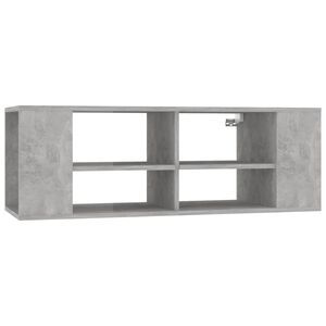 vidaXL Sein&auml;kiinnitett&auml;v&auml; TV-taso betoninharmaa 102x35x35cm puu