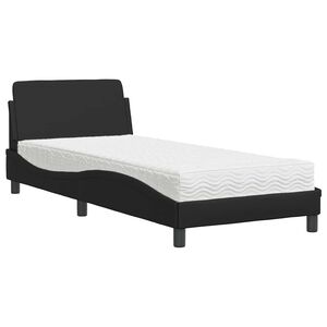 vidaXL S&auml;nky patjalla Dover musta single keinonahka