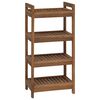 vidaXL Kylpyhuoneshelf Luonnollinen 45 x 30 x 97 cm Tiikkipuu