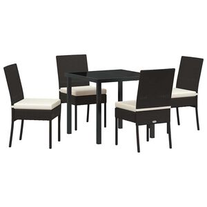 vidaXL Piharuokailu setti 5 pcs Kerma Jauhemaalattu Ter&auml;s