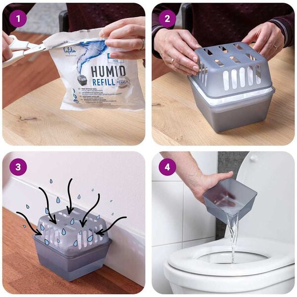 Lafita Kosteusabsorberit t&auml;ytt&ouml;pussilla 2 kpl 450 g