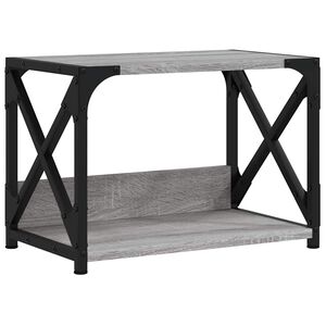 vidaXL Tulostinteline 2 tasoa harmaa Sonoma 44x26x31,5 cm tekninen puu