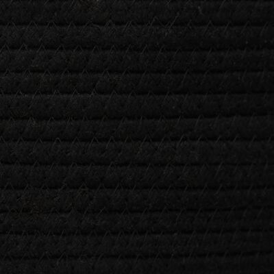 vidaXL Säilytyskori kannella musta ja beige Ø37x50 cm puuvilla