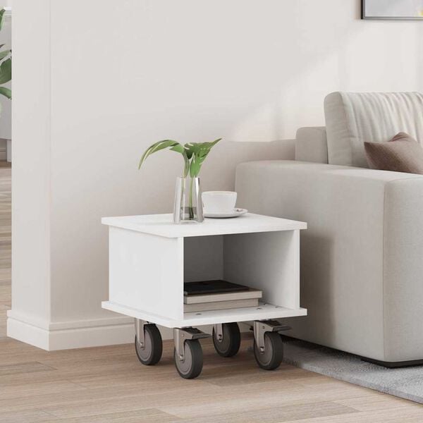 vidaXL TV-teline Valkoinen 37 x 35 x 35 cm Tekninen puu