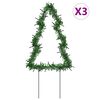 vidaXL Joulukuusi valokoriste maapiikeill&auml; 3 kpl 50 LED-valoa 30 cm