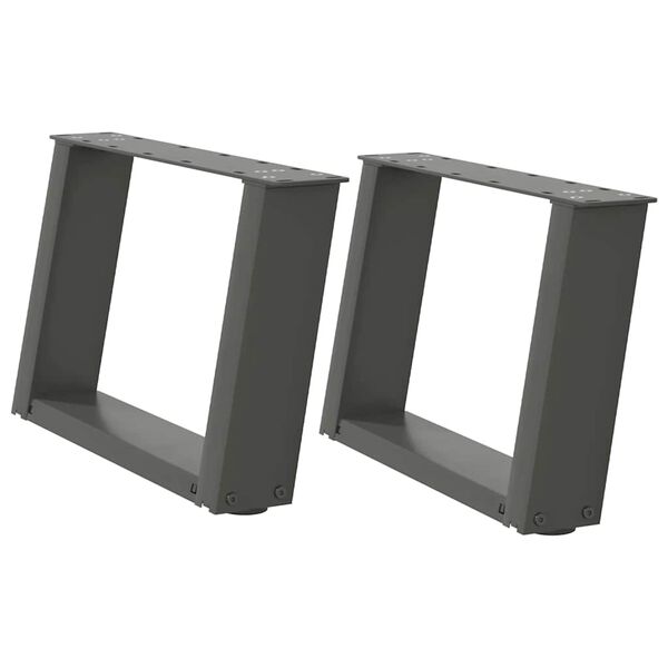 vidaXL Sohvap&ouml;yd&auml;n jalat U-muotoiset 2 kpl antrasiitti 40x(30-31) cm ter&auml;s