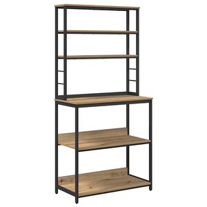 vidaXL Keitti&ouml;hylly Artisan tammi 80 x 40 x 168 cm Tekninen puu