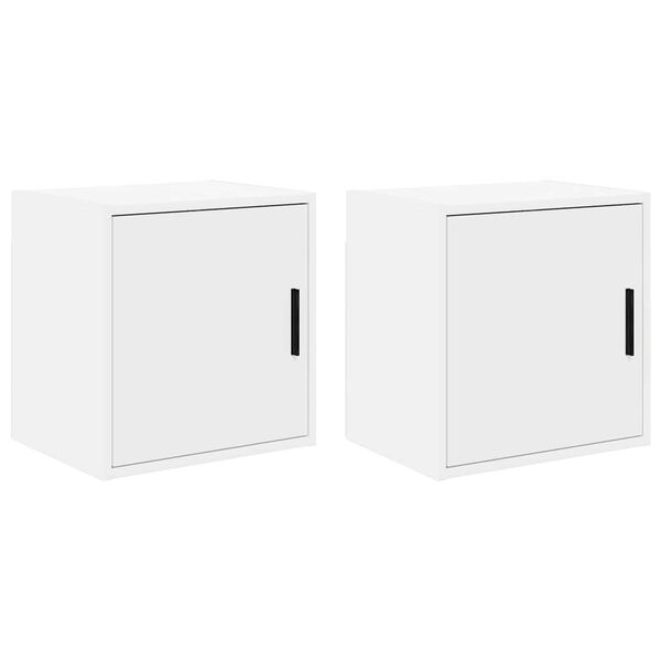 vidaXL Autotallin sein&auml;kaapit 2 kpl valkoinen tekninen puu