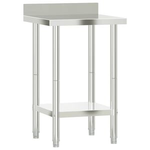 vidaXL Keitti&ouml;n ty&ouml;p&ouml;yt&auml; roiskesuojalla 55x55x93 cm ruostumaton ter&auml;s