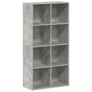 vidaXL Kirjahylly/senkki betoninharmaa 66x30x130 cm tekninen puu