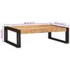vidaXL Kylpyhuoneshelf Ruskea 80 x 50 x 23 cm Kovan karkean mangopuun