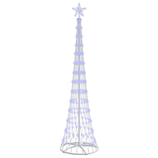 vidaXL LED-joulupuu 290 LED-valoilla Sininen 70 x 70 x 250 cm Metalli