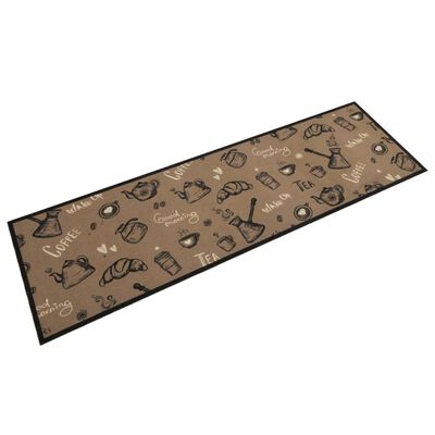 vidaXL Keittiön pestävä matto Morning ruskea 45x150 cm sametti