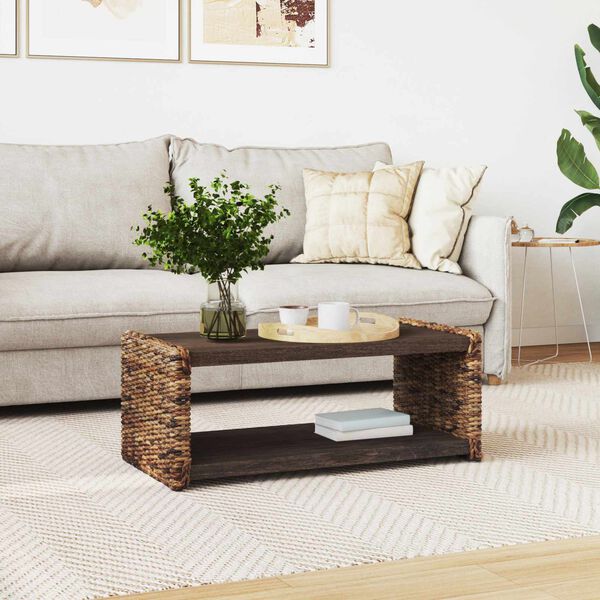 vidaXL Sivupöytä Luonnollinen 44.5 x 45 x 45 cm Kiinteää mahonkipuuta