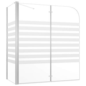 vidaXL Kylpyammeen sein&auml; 120x68x130 cm karkaistu lasi viiva