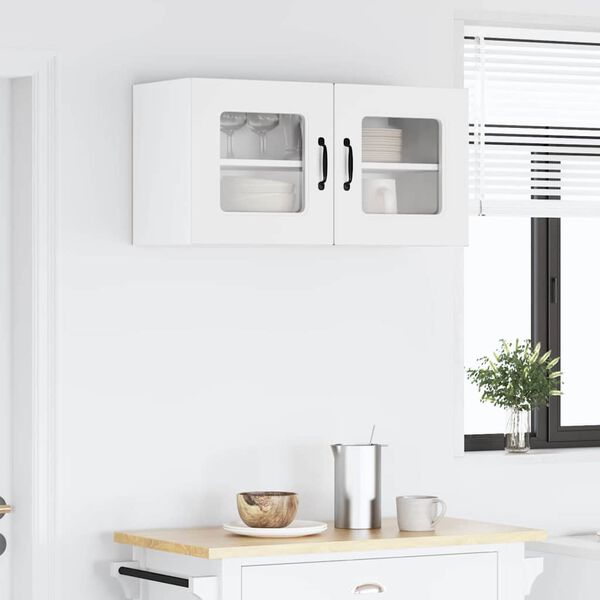 vidaXL Keitti&ouml;kaappi Kalmar Valkoinen 80 x 31 x 40 cm Tekninen puu