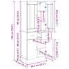 vidaXL Korkea kaappi Vanha Puu 69,5 x 34 x 180 cm Tekninen puu