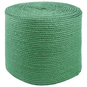 vidaXL Juuttinaru 6 mm Vihre&auml; 100% Tossa juutti