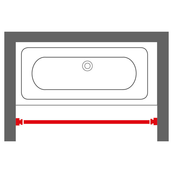 Sealskin Teleskooppivartinen suihkuverhon tanko 255 cm kromi