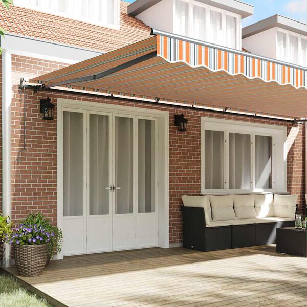 vidaXL Vetoutuva markiisi Moniv&auml;rinen 600 &times; 300 cm Kangas ja alumiini