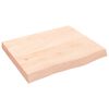vidaXL Kylpyhuoneen ty&ouml;taso 60x50x(2-6) cm k&auml;sittelem&auml;t&ouml;n t&auml;ysi puu