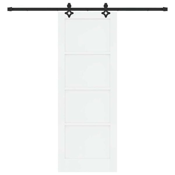 vidaXL Liukuovi ORKDAL Valkoinen 78 x 211 cm Massiivinen m&auml;nty