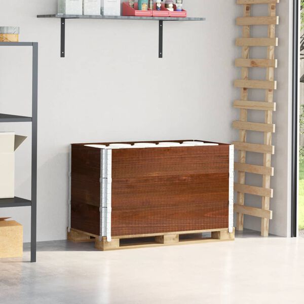 vidaXL Kuormalavan reunukset 3 kpl ruskea 100x50 cm t&auml;ysi m&auml;nty