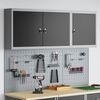 vidaXL Ty&ouml;kalukaappi ja pegboard-setti 5 pcs Musta 150 x 20 x 115 cm