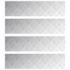 vidaXL Portaan askelma 4 kpl 100 x 25 cm Hopea Alumiini Suorakaide