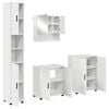 vidaXL Kylpyhuonekalustesetti ovella 4 pcs Korkean kiillon valkoinen