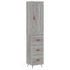vidaXL Kaappi harmaa Sonoma 34,5x34x180 cm tekninen puu