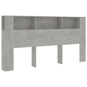 vidaXL S&auml;ngynp&auml;&auml;ty s&auml;ilytystilalla betoninharmaa 200x18,5x104,5 cm