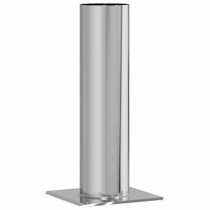 vidaXL Savuhormin P&auml;&auml;laajennus Hopea 24 x 24 x 50 cm Ruostumaton ter&auml;s