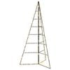 vidaXL Metallinen joulukuusi LED-valoilla KUOPIO 140 cm