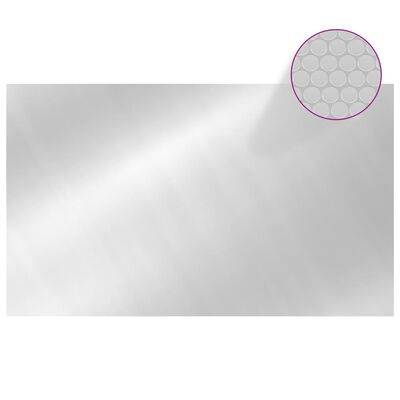 vidaXL Uima-altaan suoja suorakulmainen 1000x600 cm PE hopea
