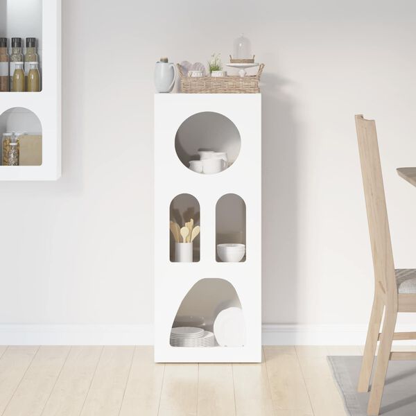 vidaXL Sivup&ouml;yt&auml; Korkean kiillon valkoinen 40 x 35 x 100.5 cm