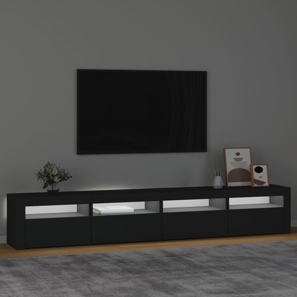 vidaXL TV-taso LED-valoilla musta 240x35x40 cm