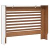 vidaXL Lämpöpatterin suoja MDF 112x19x81,5 cm valkoinen
