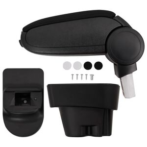 vidaXL Auton k&auml;sinoja musta 12x36x(33,5-48) cm ABS