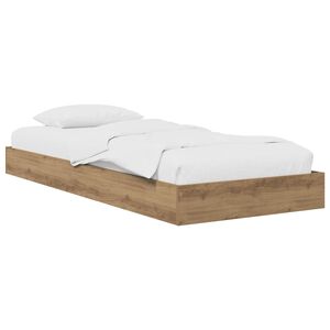 vidaXL Lattias&auml;ngyn runko Artisaanitammi 80 x 200 cm Tekninen puu
