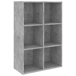 vidaXL Kirjahylly/senkki betoninharmaa 66x30x98 cm lastulevy