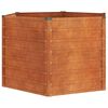 vidaXL Korotettu kukkalaatikko ruoste 129x129x77 cm Corten ter&auml;s