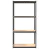 vidaXL 4-tasoiset Varastohyllyt 2 kpl antrasiitti ter&auml;s / tekninen puu
